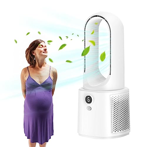 Bladeless Table Fan Quiet | Personal Rechargeable Bladeless Fan USB | Portable Small Personal Fan with Night Light 6-Speed Mute Apartment Dorm Fan Bladeless Table Fan Quiet | Personal Rechargeable Bladeless Fan USB | Portable Small Personal Fan with Night Light 6-Speed Mute Apartment Dorm Fan von Teksome