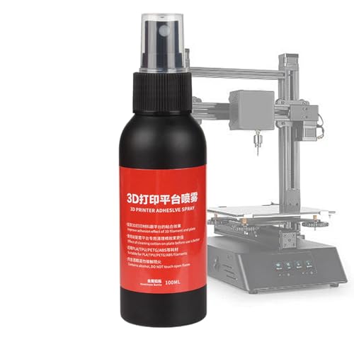 Teksome 3D Drucker Haftmittel | 100ml Heizbett Klebespray | Verhindert Verzug Mit Starker Haftung Für Modellbefestigung Bastelprojekte von Teksome
