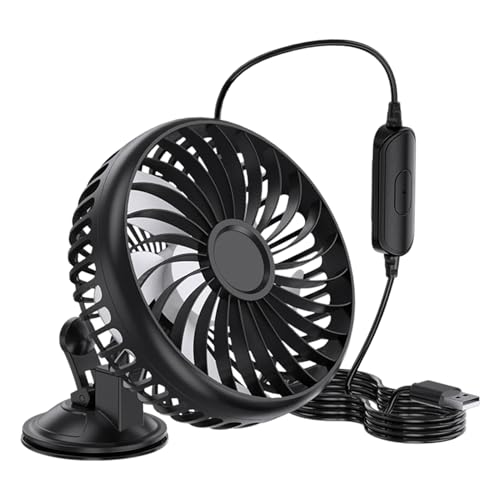 Teksome Auto Ventilator | Auto Luftgebläse Mit Saugnapf,USB-betriebener 3-stufig einstellbarer Ventilator für Kinderzimmer Schlafzimmer Schreibtisch Studentenwohnheim Nachttisch Reisen Fahrerkabine Teksome Auto Ventilator | Auto Luftgebläse Mit Saugnapf,USB-betriebener 3-stufig einstellbarer Ventilator für Kinderzimmer Schlafzimmer Schreibtisch Studentenwohnheim Nachttisch Reisen Fahrerkabine von Teksome