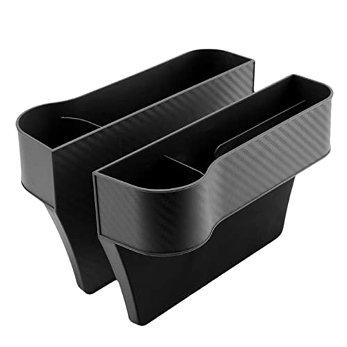 Teksome Autositz-Aufbewahrungsbox | Auto-Sitzlücken-Organizer | Aufbewahrungsbox für Autositzlücken | Universelle Auto-Seitentasche, 2 Stück von Teksome