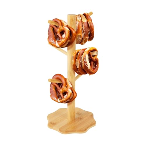 Teksome Brezelständer | Holz Würstchenständer,Dekoratives Pretzel Brotstangen Display Halterung Für Hotels Donuts Tassen Teksome Brezelständer | Holz Würstchenständer,Dekoratives Pretzel Brotstangen Display Halterung Für Hotels Donuts Tassen von Teksome