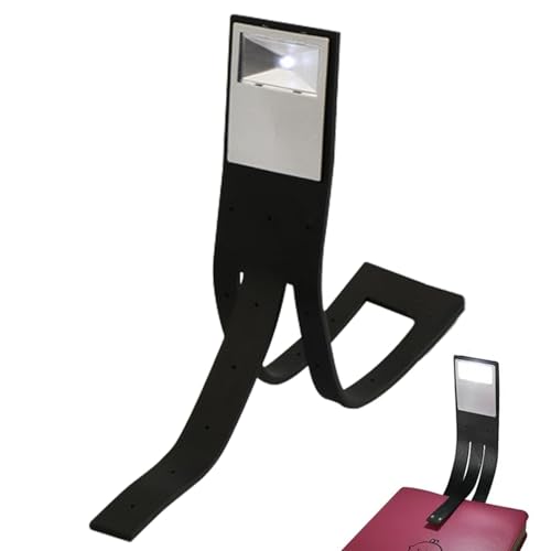 Teksome Buch-Lesezeichen, faltbare Leselampe – LED-Leselampe, tragbares LED-Nachtlicht, über USB wiederaufladbar, verstellbarer Clip, flexibles Licht für Schreibtisch, Bett von Teksome