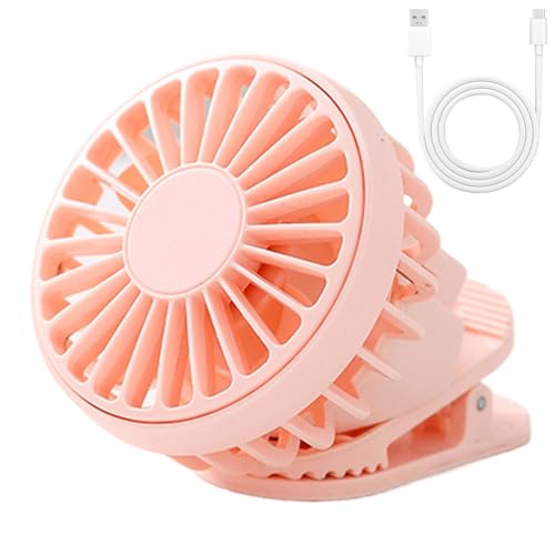 Teksome Clip-Ventilatoren | Tragbarer Akku Ventilator Mit Stabilem Klemmfuß,Persönlicher Kühlventilator Für Reisen Outdoor Zuhause Kinderwagen USB-Aufladbar von Teksome