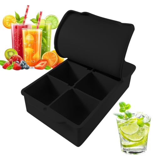 Teksome Eiswürfelform Mit Deckel,6 Fächer Silikonform Mit Deckel | Leichtes Werkzeug Für Eiswürfel Zu Whiskey Cocktails Saft Teksome Eiswürfelform Mit Deckel,6 Fächer Silikonform Mit Deckel | Leichtes Werkzeug Für Eiswürfel Zu Whiskey Cocktails Saft von Teksome