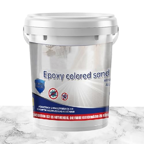 Teksome Epoxid Bodenfarbe - Selbstnivellierende Versiegelung - Hochglanz Marmor Effekt Rutschhemmend Wasserdicht Sandfarben Für Holzboden Beton Fliesen Haus Garage Bad von Teksome