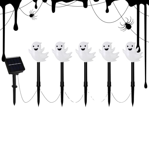 Teksome Halloween Staken Licht | 5-TLG Solargeist Licht Deko Staken | wasserdichte Dekoration Halloween Beleuchtungsschild,Für Garten, Friedhof, Rasen, Einfahrt, Terrasse Und Gehweg Teksome Halloween Staken Licht | 5-TLG Solargeist Licht Deko Staken | wasserdichte Dekoration Halloween Beleuchtungsschild,Für Garten, Friedhof, Rasen, Einfahrt, Terrasse Und Gehweg von Teksome