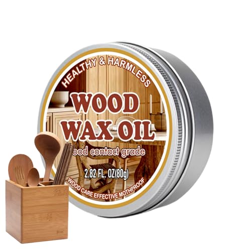 Teksome Holz Schneidebrett | Holzbalsam für Schneidebrett | 80g langanhaltendes Schneideblock-Pflegewachs für Möbel, Utensilien, Schrank, Schublade von Teksome