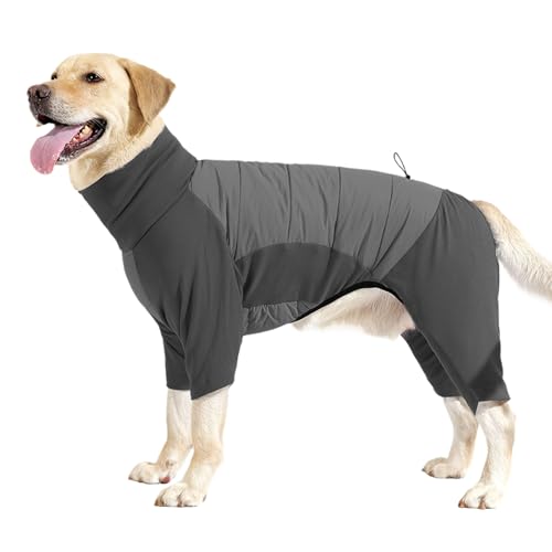 Teksome Hunde-Wintermantel, kaltes Wetter, hoher Kragen, Kleidung für Welpen, verstellbares Winter-Outfit für mittelgroße und große Hunde, Spaziergänge, Camping, Wandern, Outdoor-Aktivitäten von Teksome