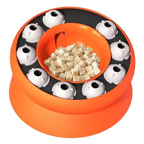 Teksome Katzen Slow Feeder Napf - Rotierender Tröpfel Napf Für Katzen | Interaktives Futter Spielzeug Gegen Schlingen Trockenfutter Für Drinnen Draußen Unterwegs von Teksome