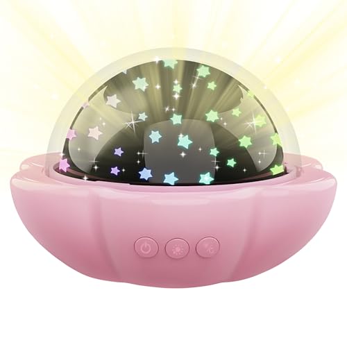 Teksome Kinder-Projektorlampe | Sternenprojektor Nachtleuchte Kinderzimmer Decke - Romantische LED Projektionslampe Für Kinderzimmer, Babyzimmer, Schreibtisch Und Zu Hause von Teksome