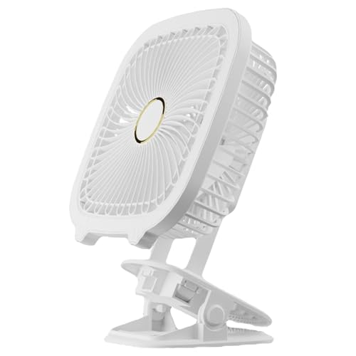 Teksome Kleiner Schreibtischventilator | Multifunktionaler leiser Tischventilator - Mini mit LED-Licht USB-Anschluss für Desktop-Nachtlicht Küche Bett Schlafzimmer Schreibtischlampe von Teksome