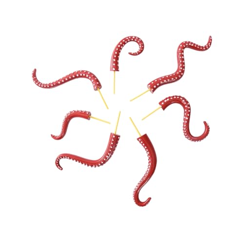 Teksome Kraken Tentakel Pflanzenstütze,Tentakel Design Gartenstäbe Dekorativ - 7 Stück Kletterhilfen Leuchten Im Dunkeln Für Rasen Garten Draußen Drinnen Zuhause Halloween von Teksome