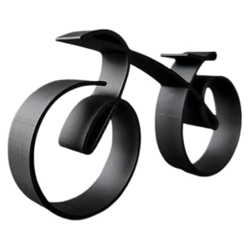 Teksome Minimalistische Fahrrad-Skulptur - Drahtgitter-Stil Fahrrad-Silhouette, schwarze Fahrrad-Linie-Kunst-Skulptur, Fahrradfiguren, Beistelltischstatue, Dekor, Geschenk für Radfahrer von Teksome