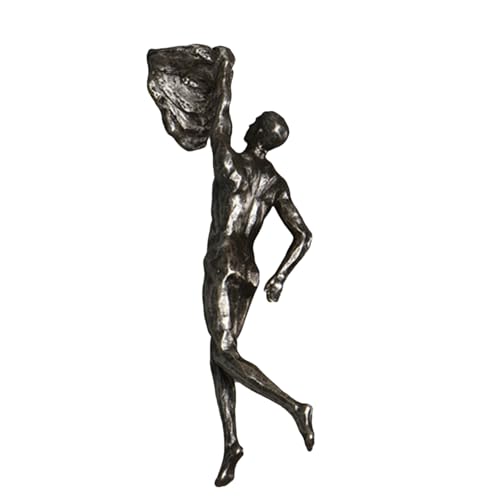 Teksome Nordische Moderne Schlichte Harzskulptur | Kletternder Mann Wandkunst Skulptur Dekoration Statue Figur Zuhause & Büro, Klettern Einzigartige Geschenke von Teksome