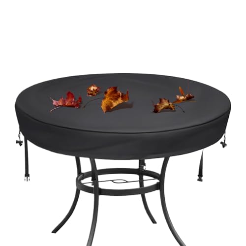 Teksome Outdoor Gartentisch Abdeckung,Wasserdichte Terrassenmöbel Schutzhülle | Runder Staubdichter Tischschutz Für Camping Picknick Garten Und Outdoor von Teksome