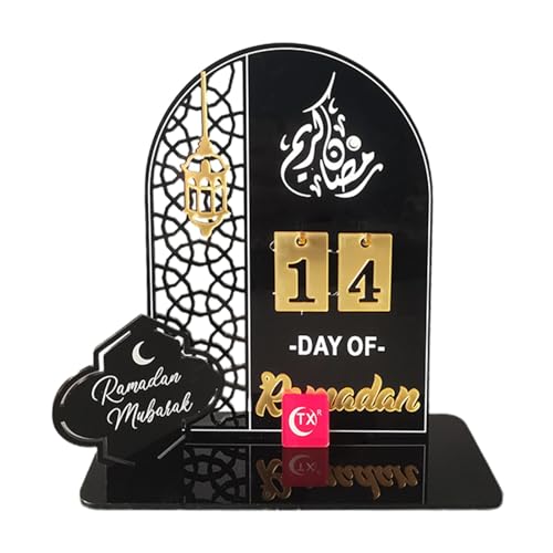 Teksome Ramadans Adventskalender – Holz-Countdown-Kalender, Dekoration für Zuhause, 30 Tage Til Eid Tischschild, Ramadans Dekorationen für Zuhause, Ramadans Geschenk für Kinder von Teksome