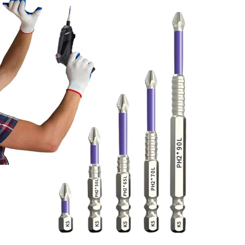 Teksome Schraubendreher-Bit-Set, K5 Magnetischer Elektrischer Kreuzschraubendreher-Set, Rostfreies Reparaturwerkzeug für Ratschenschlüssel Zuhause Automotive Elektriker Mechaniker Teksome Schraubendreher-Bit-Set, K5 Magnetischer Elektrischer Kreuzschraubendreher-Set, Rostfreies Reparaturwerkzeug für Ratschenschlüssel Zuhause Automotive Elektriker Mechaniker von Teksome