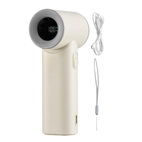 Teksome Tragbarer Ventilator - 3000 mAh Tragbares Wiederaufladbares Handlich Klimagerät,5 Geschwindigkeiten Kühlung Mit Lanyard Für Schlafzimmer Frauen Reisen Outdoor Auto Camping von Teksome