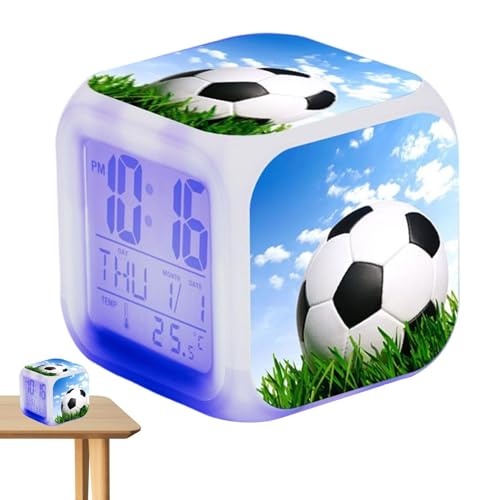 Teksome Wecker für Kinder,LED-Wecker | Elektronische Uhr mit LED-Leuchten - Kinderwecker, Fußball-Nachttischwecker, Digitaluhr, Heimdekoration Teksome Wecker für Kinder,LED-Wecker | Elektronische Uhr mit LED-Leuchten - Kinderwecker, Fußball-Nachttischwecker, Digitaluhr, Heimdekoration von Teksome