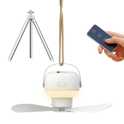Teksome Zelt Deckenventilator Mit LED-Beleuchtung - USB Tragbarer Zeltventilator Licht Mit Fernbedienung | 7200 mAh Akku Outdoor Überlebensausrüstung Für Camping Garten Schlafzimmer Teksome Zelt Deckenventilator Mit LED-Beleuchtung - USB Tragbarer Zeltventilator Licht Mit Fernbedienung | 7200 mAh Akku Outdoor Überlebensausrüstung Für Camping Garten Schlafzimmer von Teksome