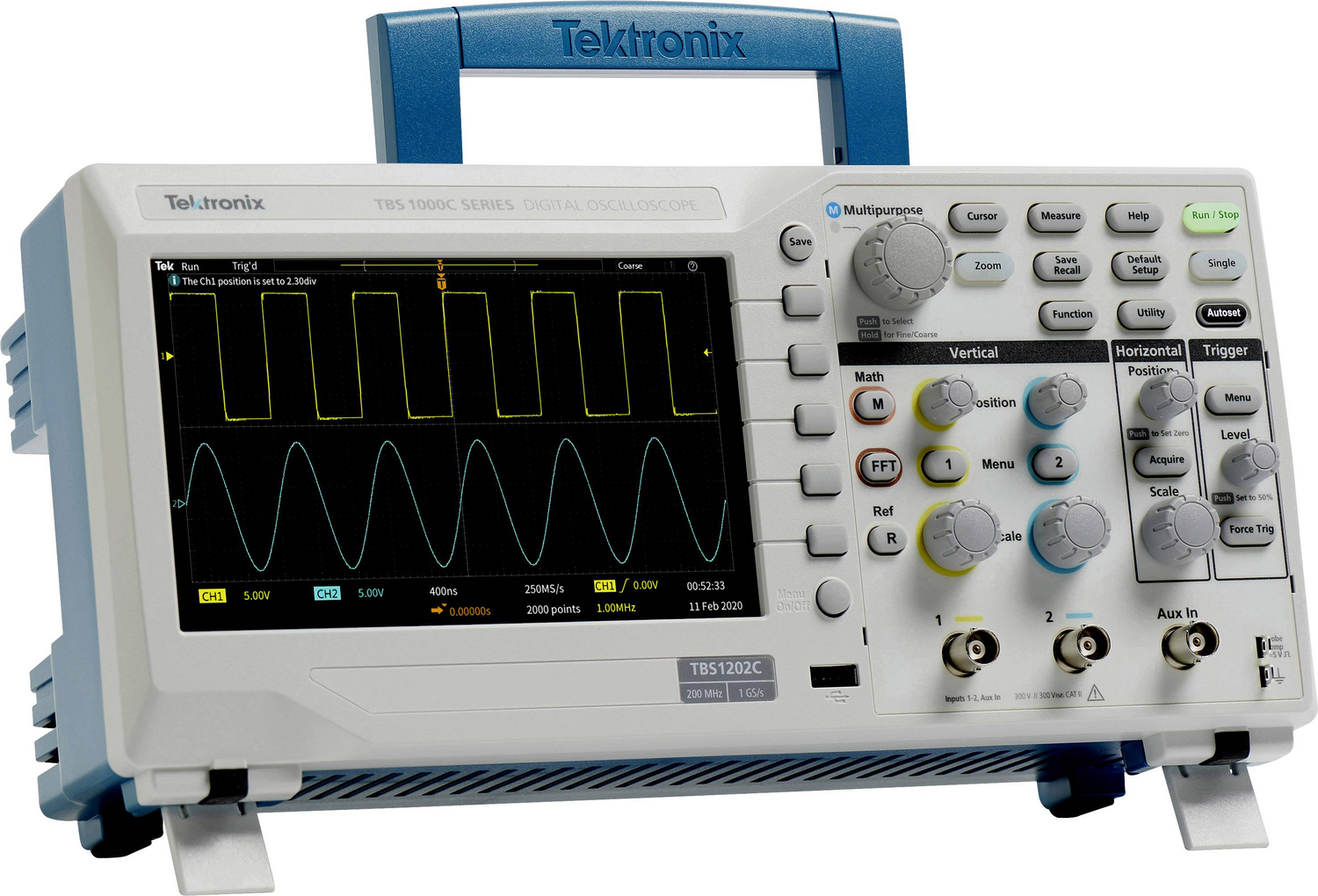 Tektronix Tbs1052 C Digital Oszilloskop Kalibriert 50 M Hz 1 G Sa/S 20 Kpts 8 Bit B-Ware Tektronix Tbs1052 C Digital Oszilloskop Kalibriert 50 M Hz 1 G Sa/S 20 Kpts 8 Bit B-Ware von Tektronix