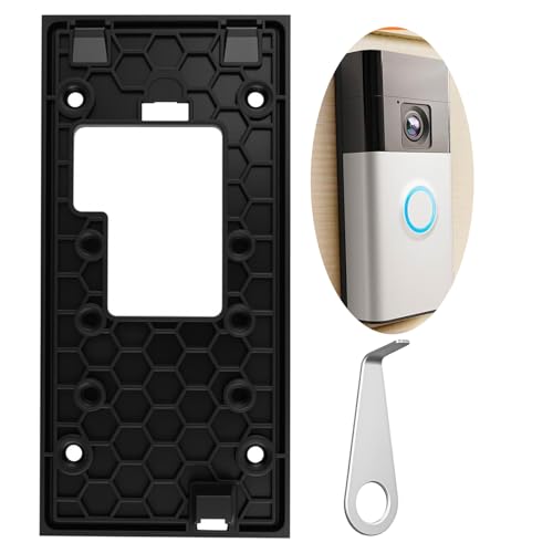 2024 Ring Doorbell Türklingelhalterung - Selbsthaftende Klebehalterung ohne Bohren für Video Doorbell & Akku-Videotürklingel - Universelle Wandhalterung inkl. Montagezubehör von Tel Charme *