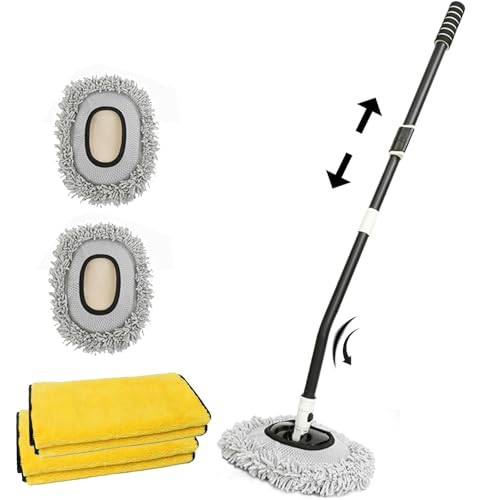 21 ° gebogene Autowaschbürste mit 1,3 m Teleskopgriff, Upgrade-Auto-Reinigungsbürste mit austauschbarem Mikrofaser-Wischkopf und Waschtuch, Auto-Reinigungswerkzeug-Set für Autos, Wohnmobil, SUV 21 ° gebogene Autowaschbürste mit 1,3 m Teleskopgriff, Upgrade-Auto-Reinigungsbürste mit austauschbarem Mikrofaser-Wischkopf und Waschtuch, Auto-Reinigungswerkzeug-Set für Autos, Wohnmobil, SUV von Tel Charme *