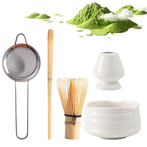 Matcha Set 5-teiliges, inklusive Matcha-Schneebesen, Matcha-Löffel, Keramikschale und Matcha-Sieb – das perfekte Geschenk für Matcha-Liebhaber Matcha Set 5-teiliges, inklusive Matcha-Schneebesen, Matcha-Löffel, Keramikschale und Matcha-Sieb – das perfekte Geschenk für Matcha-Liebhaber von Tel Charme *