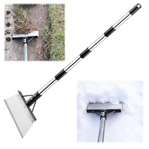 Multifunktionale Gartenschaufel mit 1,5 m Griff, Terrassen-Moosschaber, 27 cm von Tel Charme *