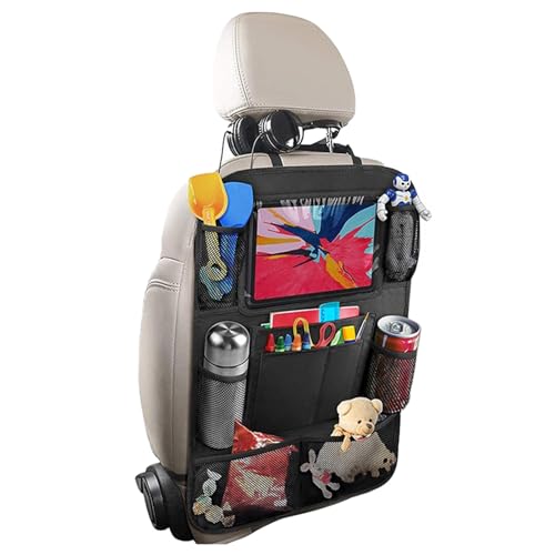 Rückenlehnenschutz Organizer, Autositz Organizer, Auto Rückenlehne Schutz Unterstützung Multi Pocket Organisator, Autositz organizer mit 8 Taschen bis zu 11 Zoll Tablet, Kinderspielzeug Aufbewahrung von Tel Charme *