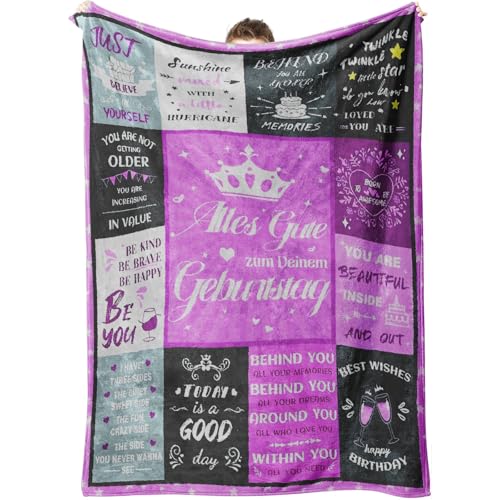 Tel Charme * Flauschige Fleecedecke 150x200cm Kuscheldecke – Lustige Geschenke für Frauen, Freundin, Mama & Geburtstag | Perfekt als Geschenkidee von Tel Charme *