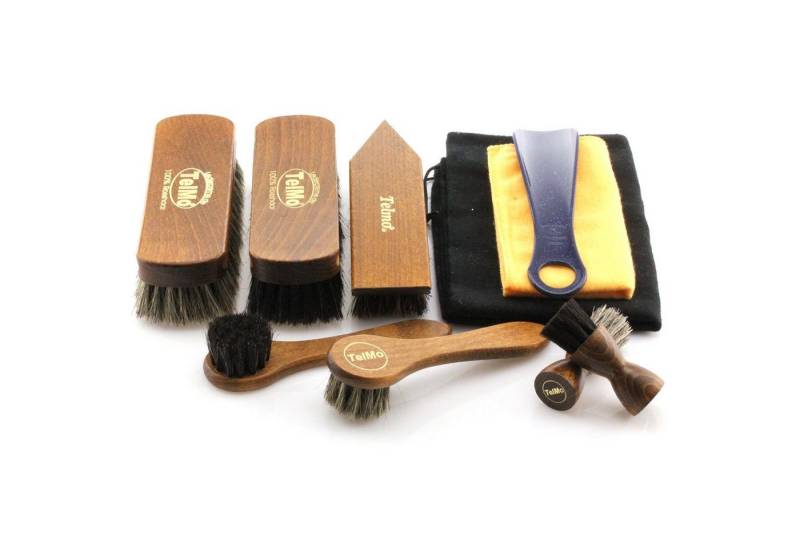TelMo Reinigungsbürsten-Set Schuhbürstenset für Glattleder Premium 02 mit Schuhlöffel TelMo Reinigungsbürsten-Set Schuhbürstenset für Glattleder Premium 02 mit Schuhlöffel von TelMo
