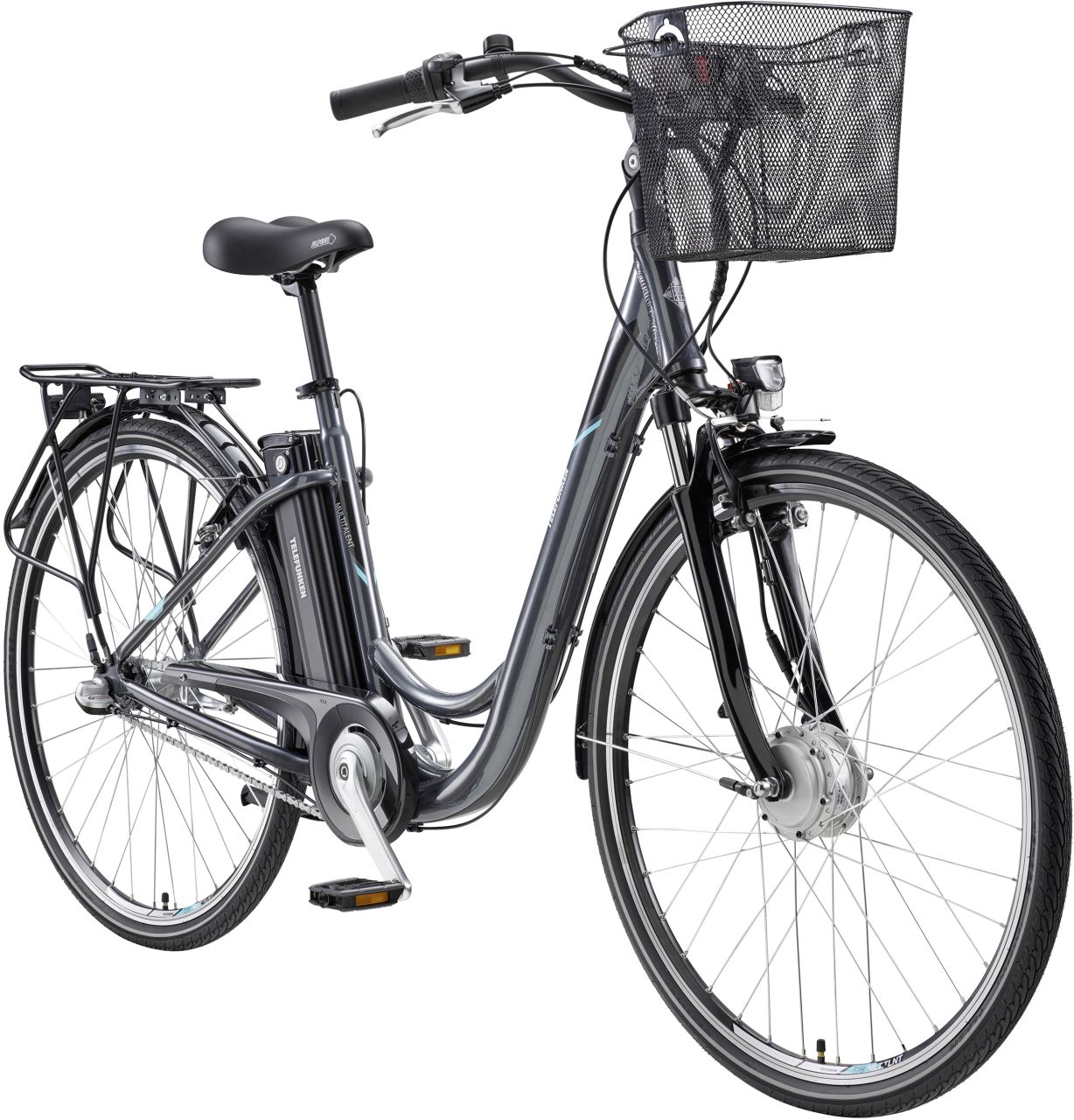 Telefunken E-Bike City RC830 Multitalent unisex 28 Zoll RH 48cm 3-Gang 374 Wh anthrazit von Telefunken Fahrrad