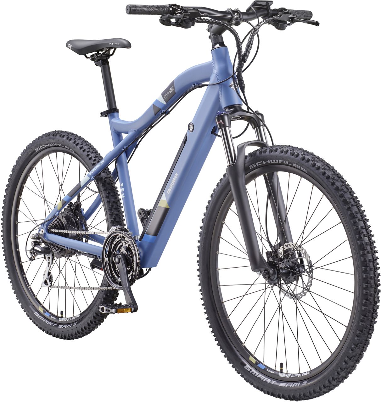 Telefunken E-Bike MTB Aufsteiger M922 unisex 27,5 Zoll RH 48cm 24-Gang 504 Wh blau von Telefunken Fahrrad
