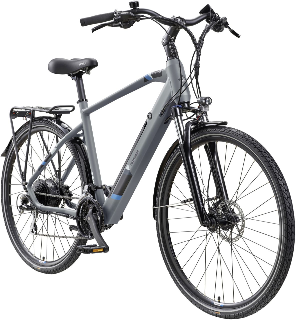 Telefunken E-Bike Trekking XC941 Expedition unisex 28 Zoll RH 50cm 24-Gang 417 Wh anthrazit von Telefunken Fahrrad