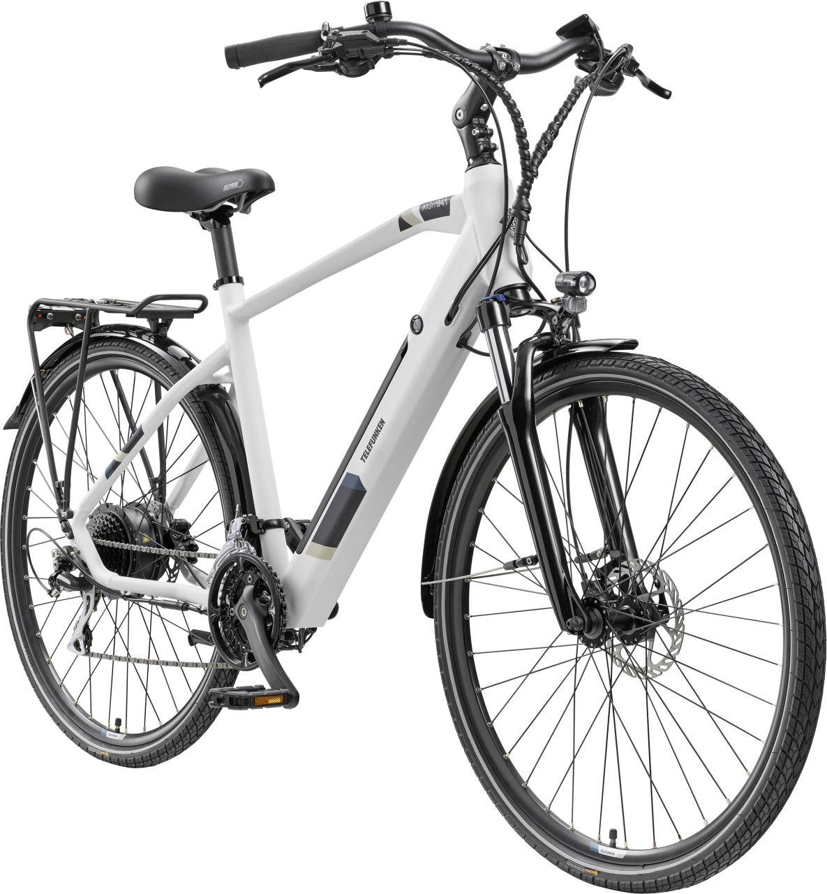 Telefunken E-Bike Trekking XC941 Expedition unisex 28 Zoll RH 50cm 24-Gang 417 Wh granit von Telefunken Fahrrad