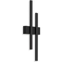 Telefunken - led Außenwandleuchte 2-flammig IP44 4 w schwarz Metall-Kunststoff von Telefunken
