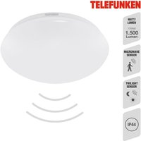 Telefunken - led Deckenleuchte Bewegungsmelder Tageslichtsensor IP44 Ø28cm 15W von Telefunken