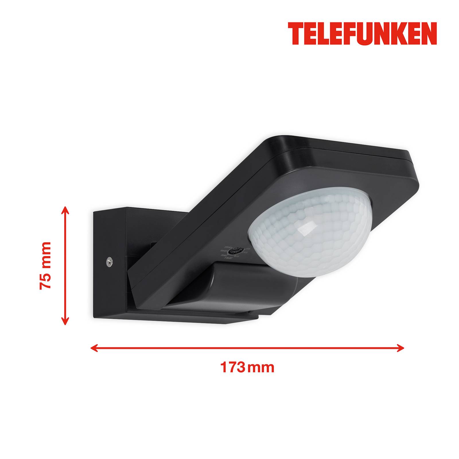 Bewegungssensor Skopje, max. 500W LED, schwarz von Telefunken