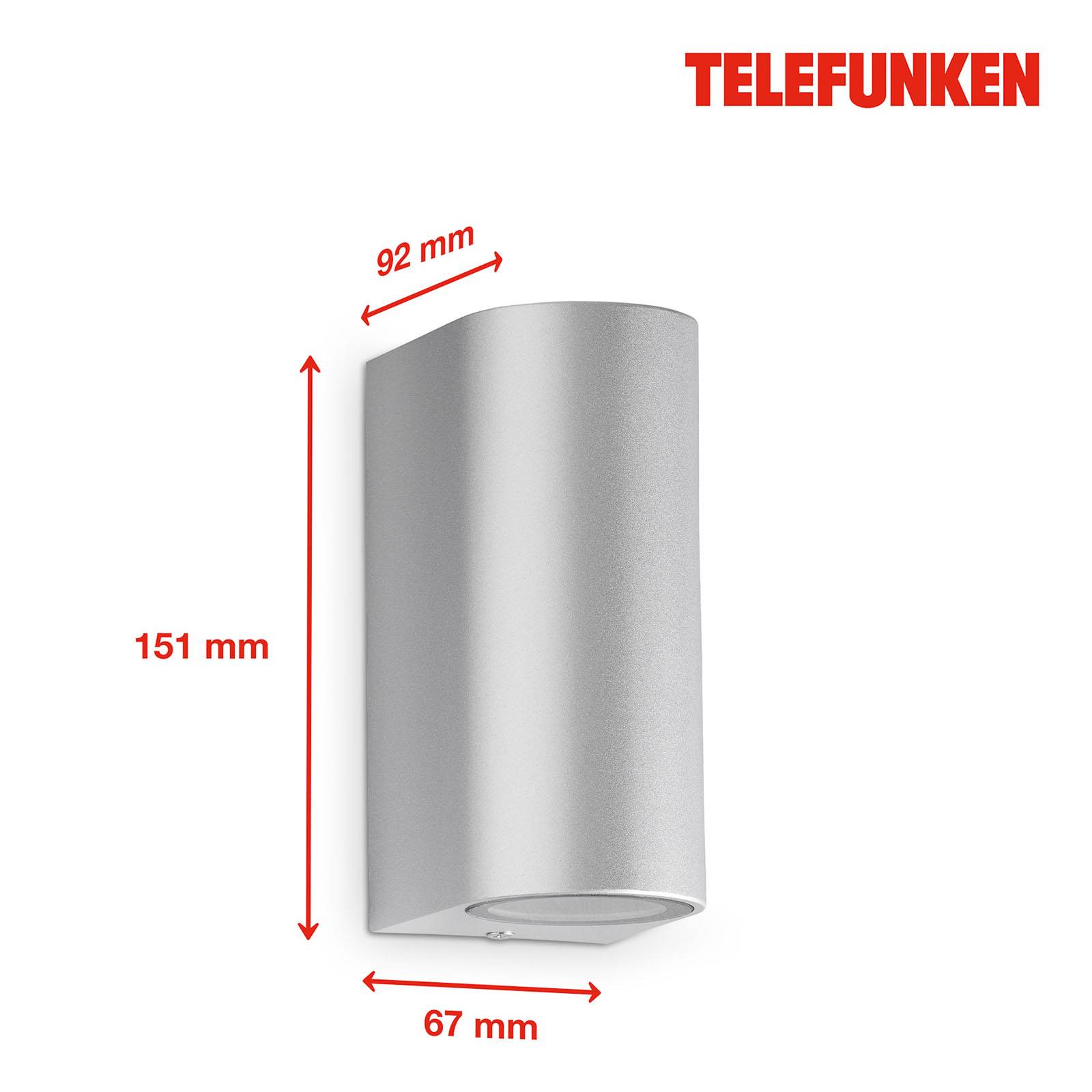 Telefunken Carpi LED-Außenwandleuchte, silber von Telefunken