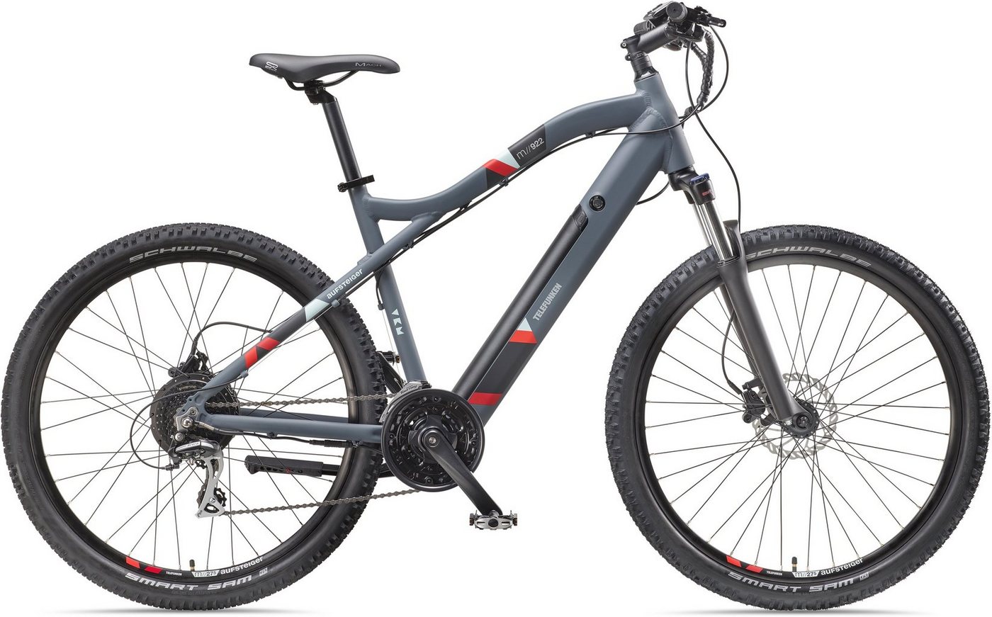 Telefunken E-Bike Aufsteiger M922, 24 Gang Shimano Acera Schaltwerk, Kettenschaltung, Heckmotor, 504 Wh Akku von Telefunken