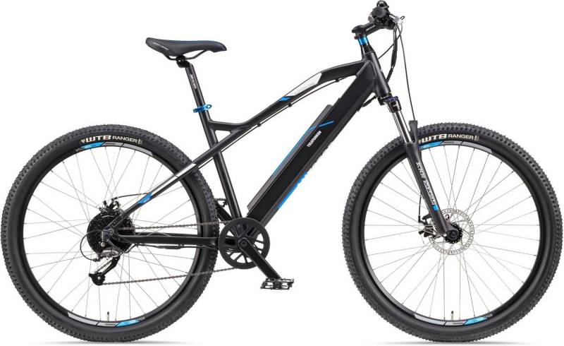 Telefunken E-Bike M924, 9 Gang Shimano Altus Schaltwerk, Kettenschaltung, Heckmotor, 504 Wh Akku, (36 V 504 Wh Akku, Geländebike off road, ca. 100 km Reichweite), Mountainbike MTB Elektrofahrrad, Pedelec, Damen Herren, 27,5 / 29 Zoll von Telefunken