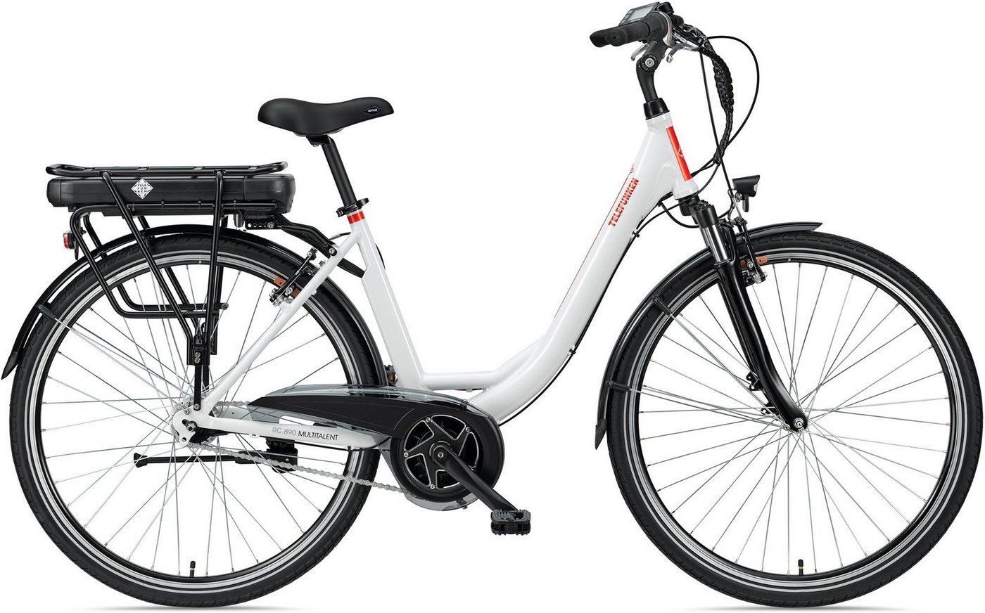 Telefunken E-Bike Multitalent RC890, 7 Gang Shimano Nexus Schaltwerk, Mittelmotor, 468 Wh Batterie, ebike Damen von Telefunken