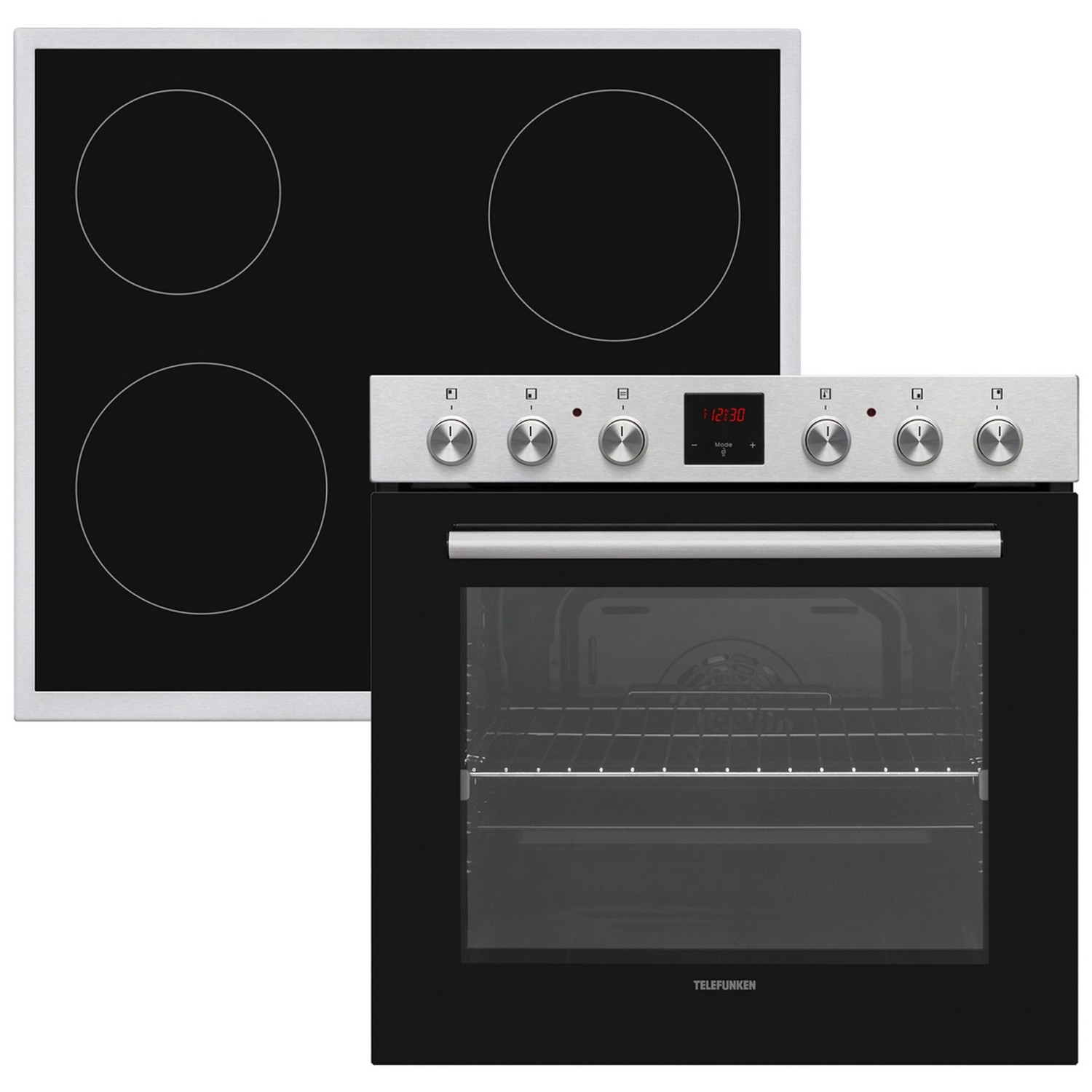 Telefunken Einbauherd-Set Backofen mit Glaskeramik-Kochfeld 4 Zonen Teleskopauszug 78 Liter B-HS-75-C-I Telefunken Einbauherd-Set Backofen mit Glaskeramik-Kochfeld 4 Zonen Teleskopauszug 78 Liter B-HS-75-C-I von Telefunken