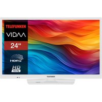 Fernseher 24 Zoll Smart TV VIDAA XH24VP550M-W HD Fernseher HDR TV mit Triple-Tuner von Telefunken