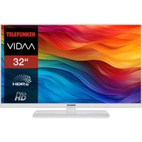 Fernseher 32 Zoll Smart TV VIDAA XF32VP750M-W Full HD Fernseher HDR TV mit Triple-Tuner von Telefunken