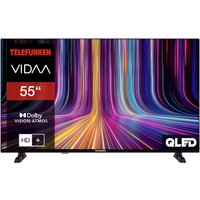 Fernseher 55 Zoll QLED Smart TV VIDAA 4K UHD HDR Dolby Vision, HD+ 6 Monate, Triple-Tuner von Telefunken