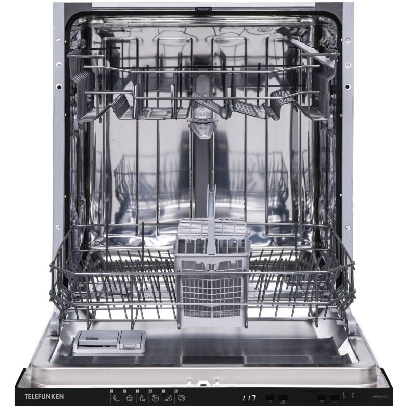 Telefunken Geschirrspüler Vollintegrierbar 60 cm Einbau Spülmaschine 12 Maßgedecke 6 Programme AquaStop GEV6012D von Telefunken