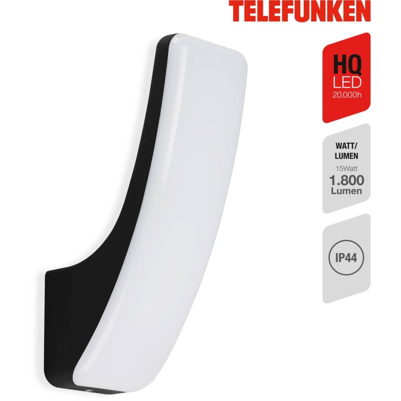 Telefunken LED-Außenleuchte Gent Schwarz 15 W von Telefunken