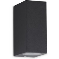 Telefunken - led Außenwandleuchte soria, 5 w, 400 lm, IP44, anthrazit, Metall, inkl., 2x GU10, 6,7 x 9,2 x 15,1 cm von Telefunken